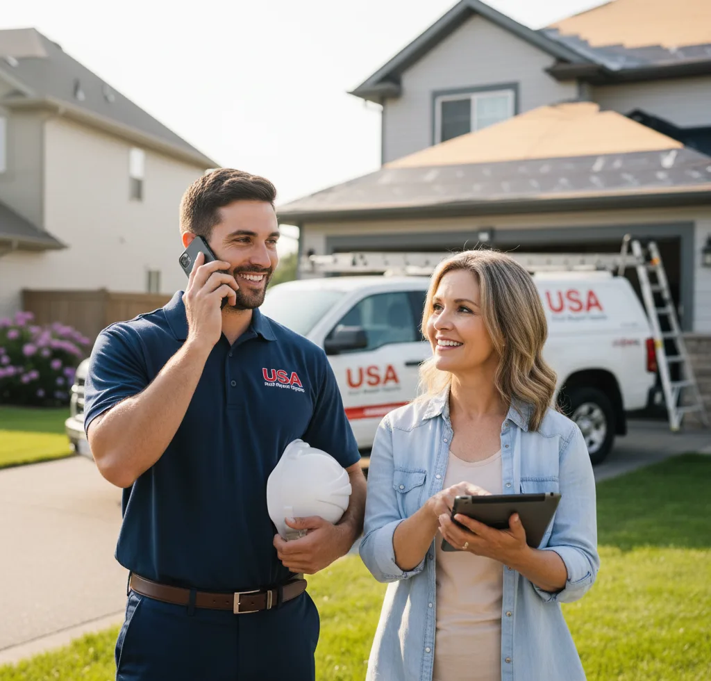 USA Roof Repair Experts customer support in Corunna